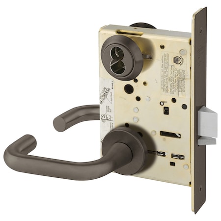Sargent Classroom Mortise Lock, LN Rose, J Lever, LFIC Prep Less Core, Oil Rubbed Bronze 60-8237 LNJ 10B